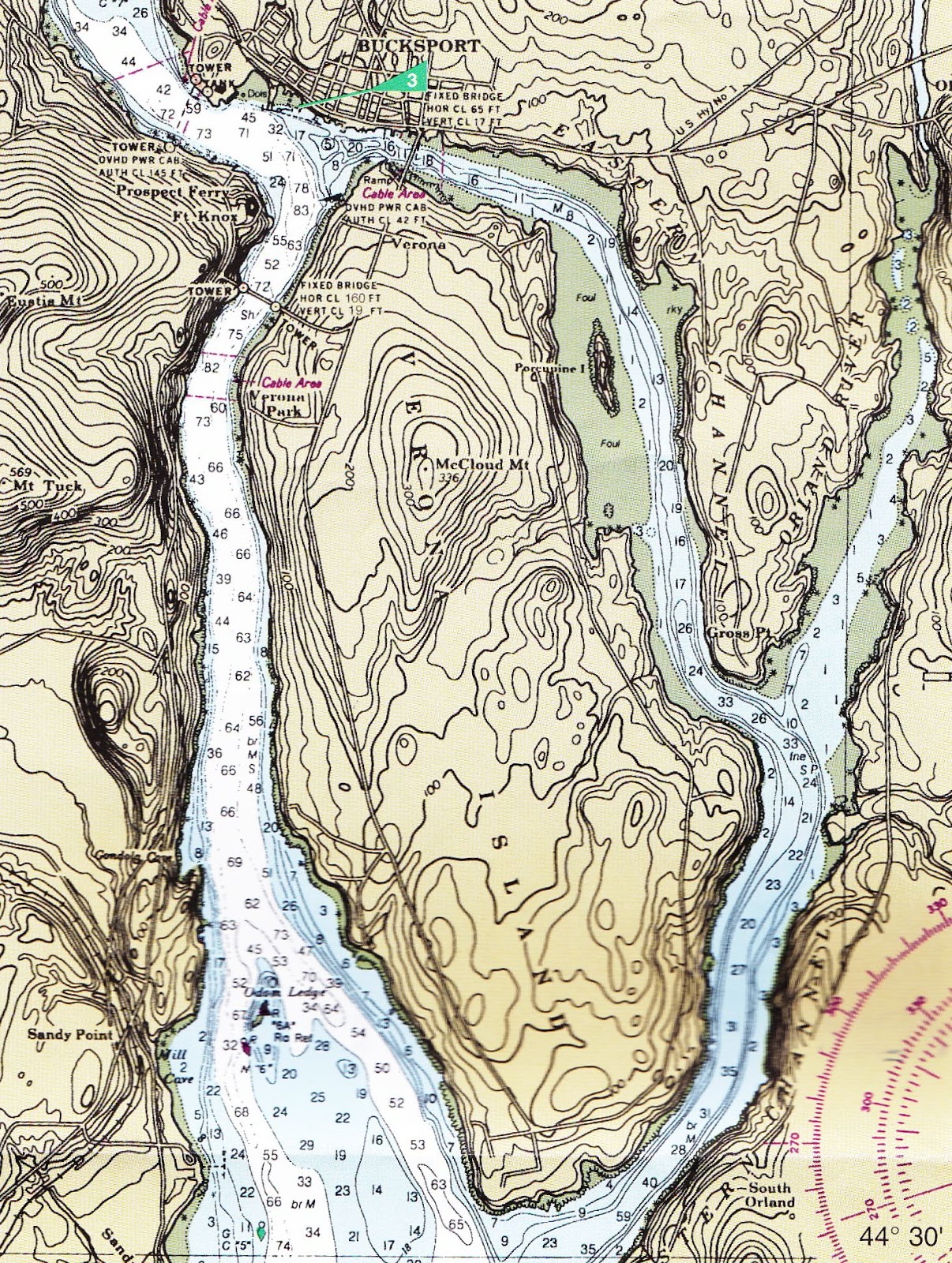 Verona Island Maine Map Sea Kayak Stonington: Verona Island