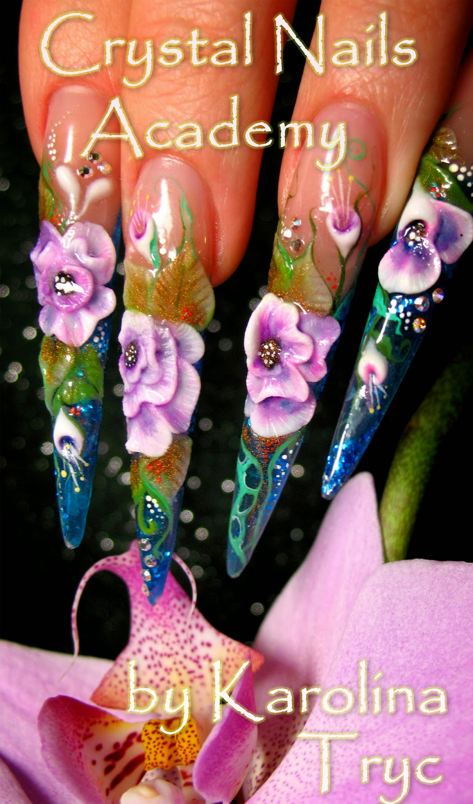 ***NAIL ART *** ACRYLIC *** UV GEL NAILS EXTENSION ***CRYSTAL NAILS