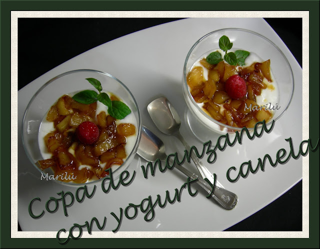 Copa De Manzana Con Yogurt Y Canela
