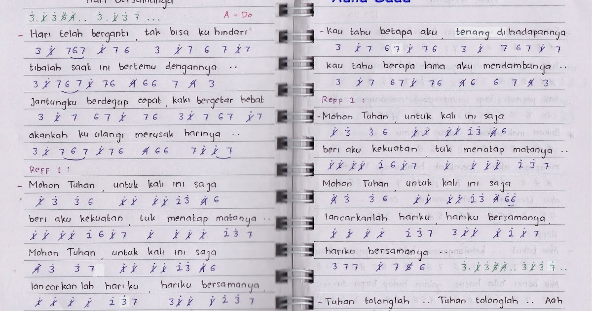 Not Angka Sheila On 7 Hari Bersamanya Aulia S World