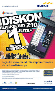 Bank Mandiri Diskon Blackberry Z10 Rp 1 juta