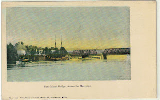 antique postcard deer island bridge antique postcard deer island bridge amesbury massachusetts