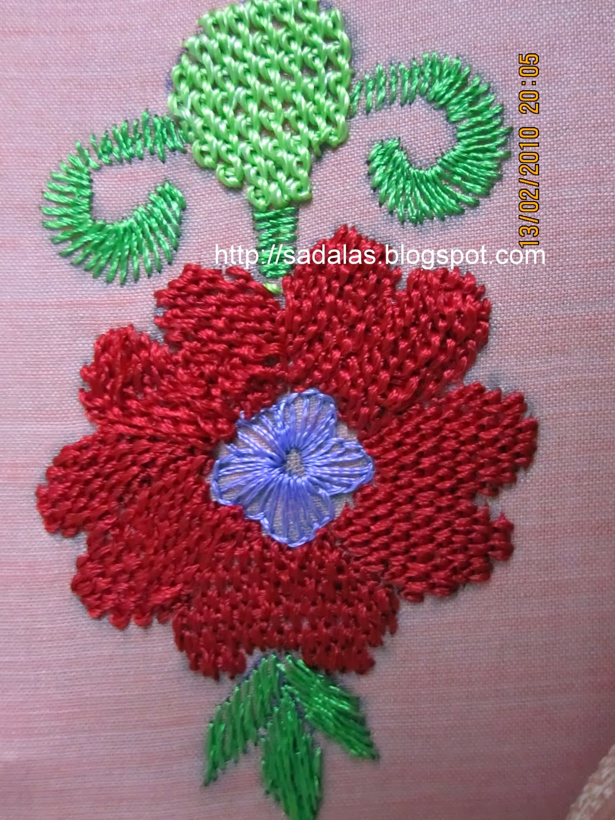 Sadala's Embroidery Knotted broken Chain Stitch