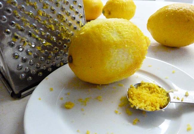 grated lemon rind