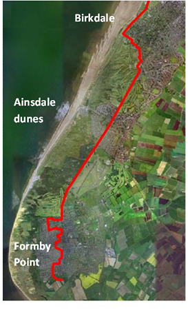 Habitat loss on Sefton coast, north-west England Habitat loss on the Sefton coast, north-west England