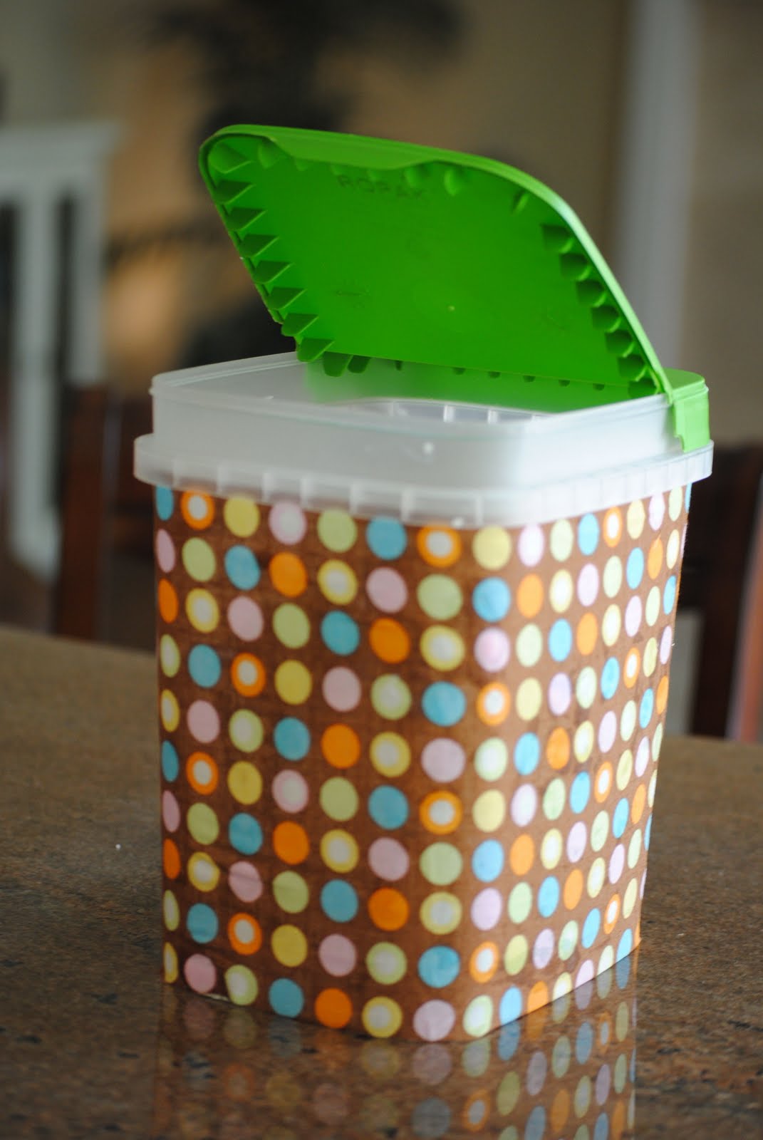 Calico and Cupcakes Repurposed Project Car Trash Can