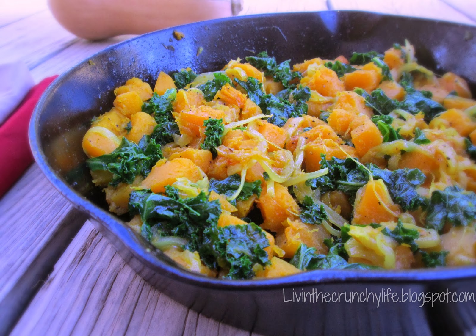 Kale and Butternut Squash Breakfast Hash Livin' the Crunchy Life