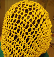 knit hairnet snood