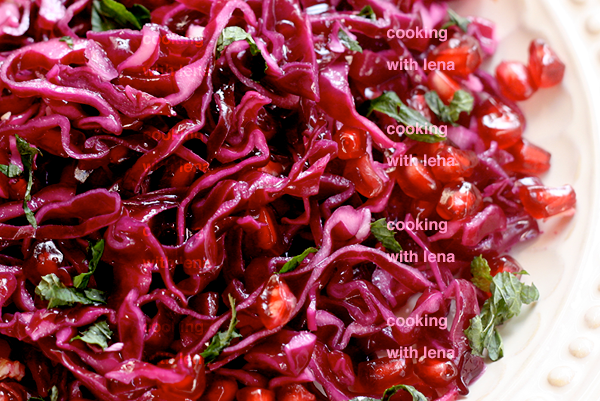 Purple cabbage salad
