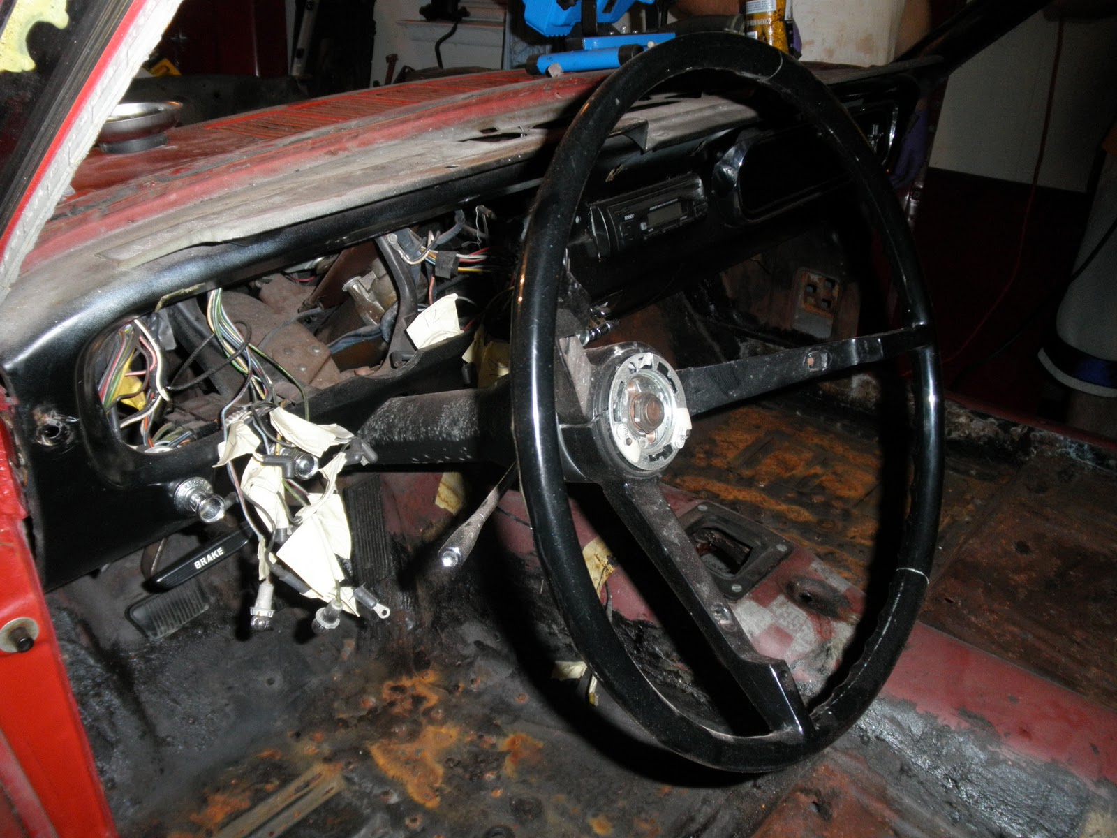 66 Mustang Restoration Project Day 39 Removing the Steering Column