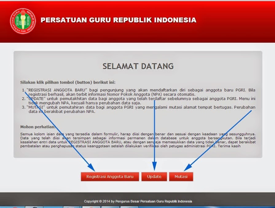 CARA DAFTAR / REGISTRASI ANGGOTA BARU PGRI VIA ONLINE