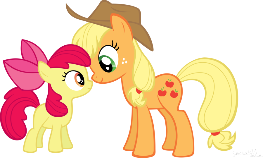 my little pony applejack and applebloom