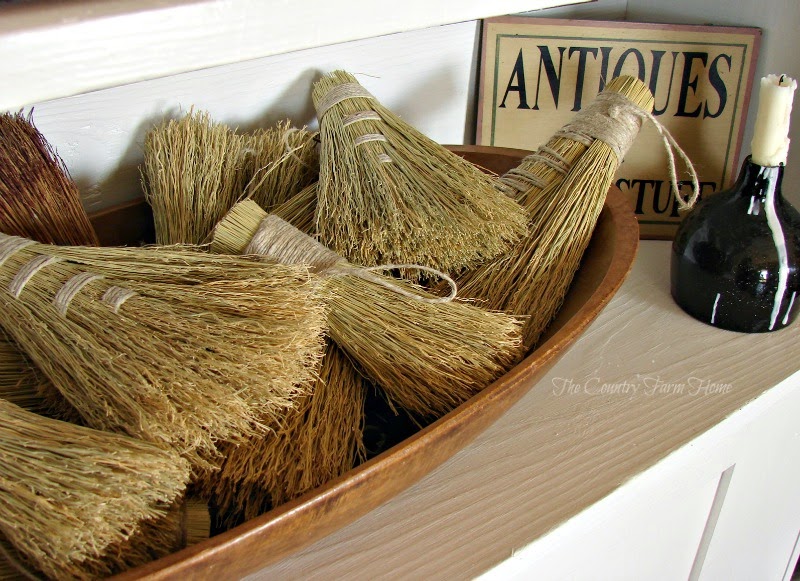 The Country Farm Home Decorating With Something Simple. . .Brooms