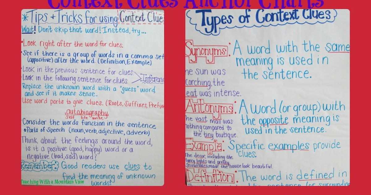 Teaching With a Mountain View: Context Clues