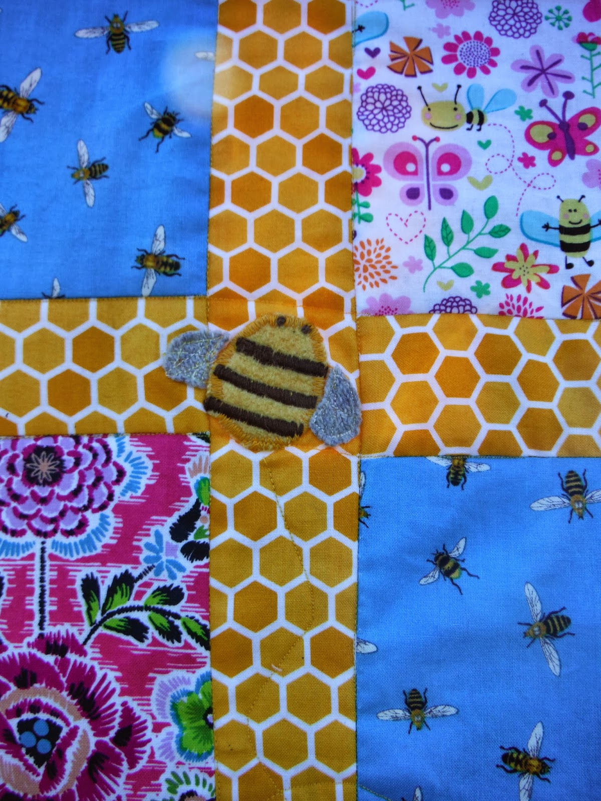 Wonky Patchwork Bee Quilt
