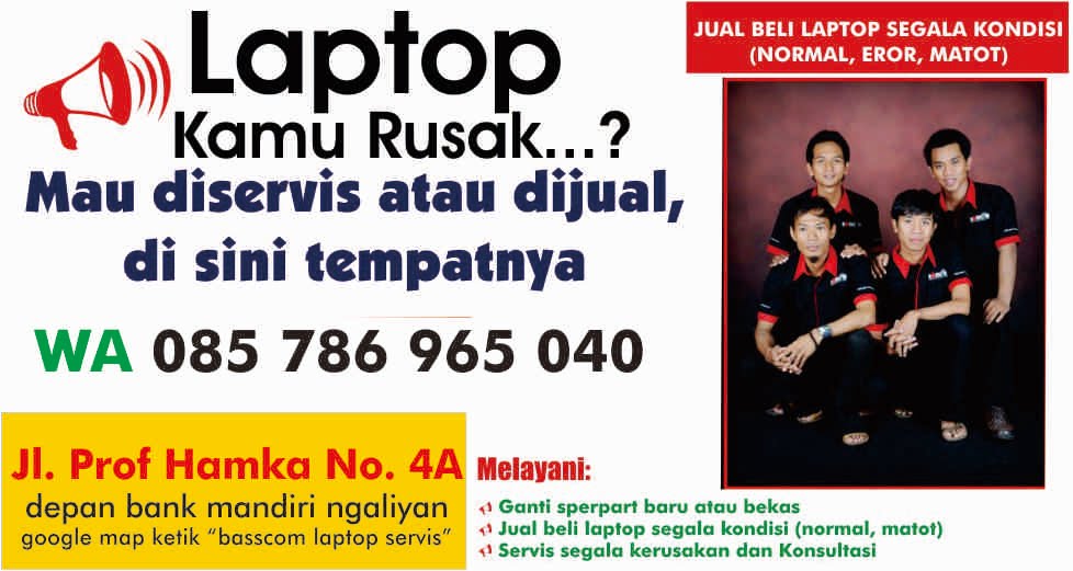 SERVIS LAPTOP SEMARANG BASSCOM LAPTOP