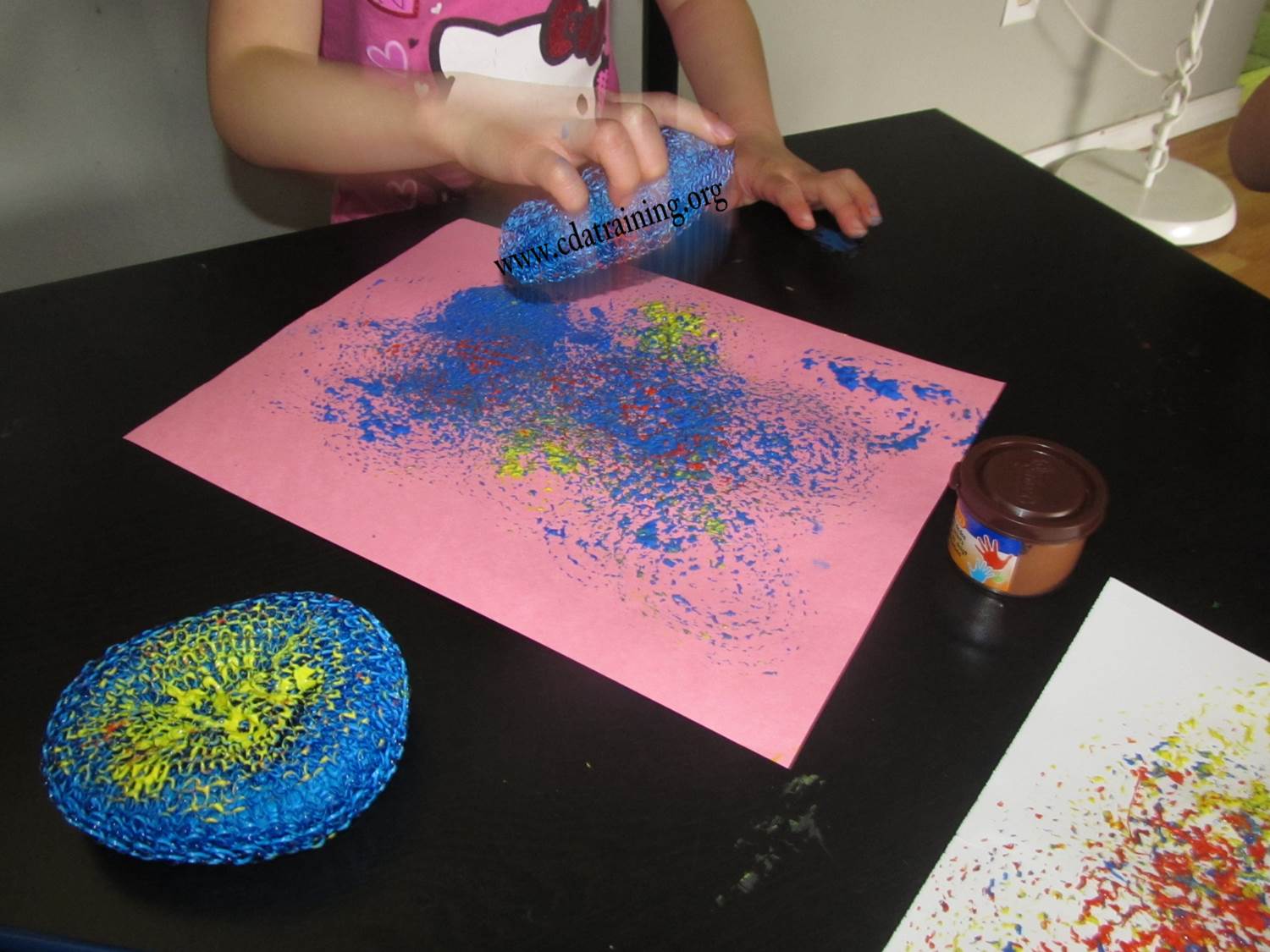 child care basics resource blog  sponge painting