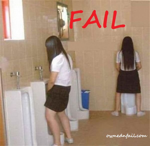 Standing and peeing on the floor Vanity facial sauna