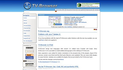 TV-Browser, Television and Radio