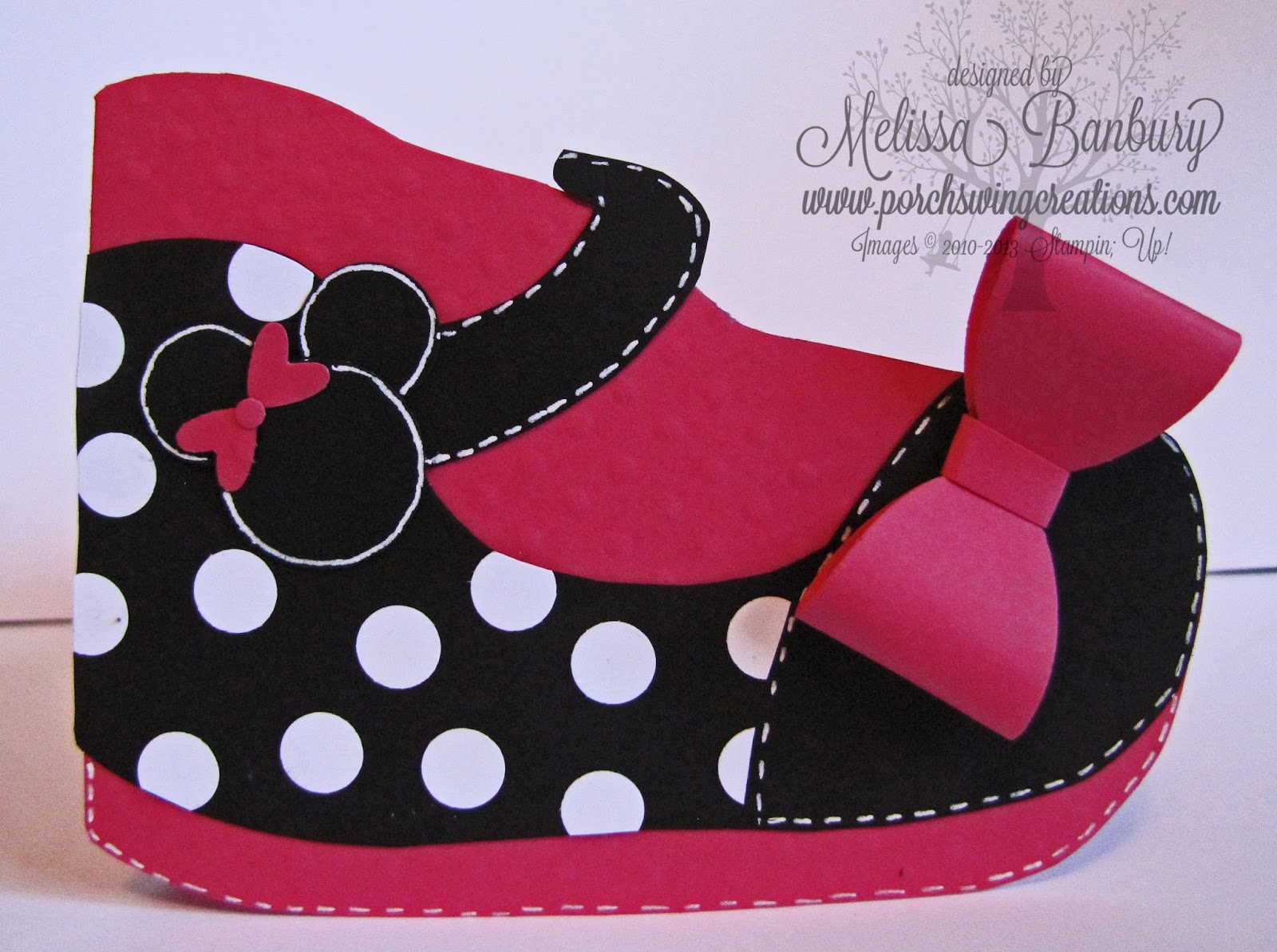Porch Swing Creations Mickey & Minnie Inspired Shoe Cards