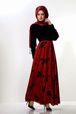 Hijab World Fashion Women Hijab Trend 2014 Alvina Dress Autumn Winter 2014 2015 Models 2015 To The Creation Of Alv