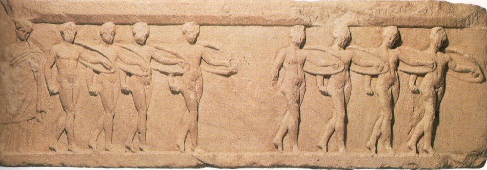 Danza pírrica. Museo de la Acrópolis. Atenas Danza pírrica. Museo de la Acrópolis. Atenas