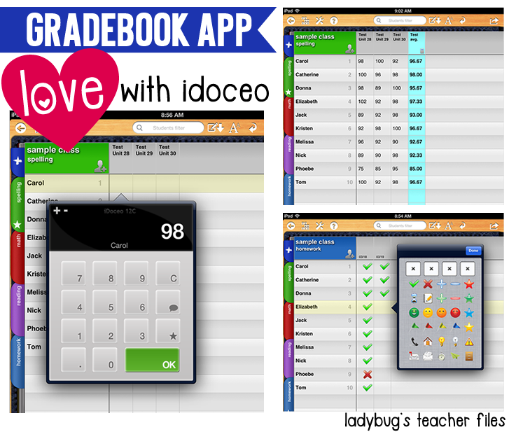 gradebook app love idoceo ladybugs teacher files teacher gradebook online