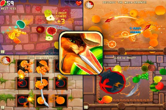 Скачать Fruit Ninja Puss In Boots 1.0 На Андроид