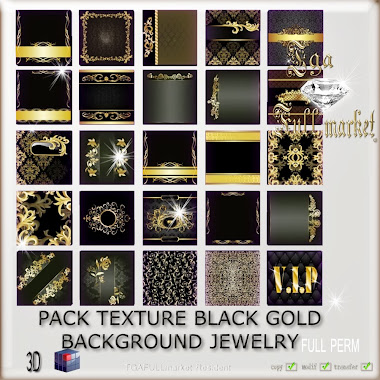 PACK TEXTURE BLACK GOLD BACKGROUND JEWELRY