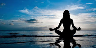 Meditação na praia