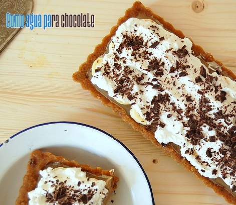 Tarta De Plátano Y Dulce De Leche Salado, Sin  Horno.
