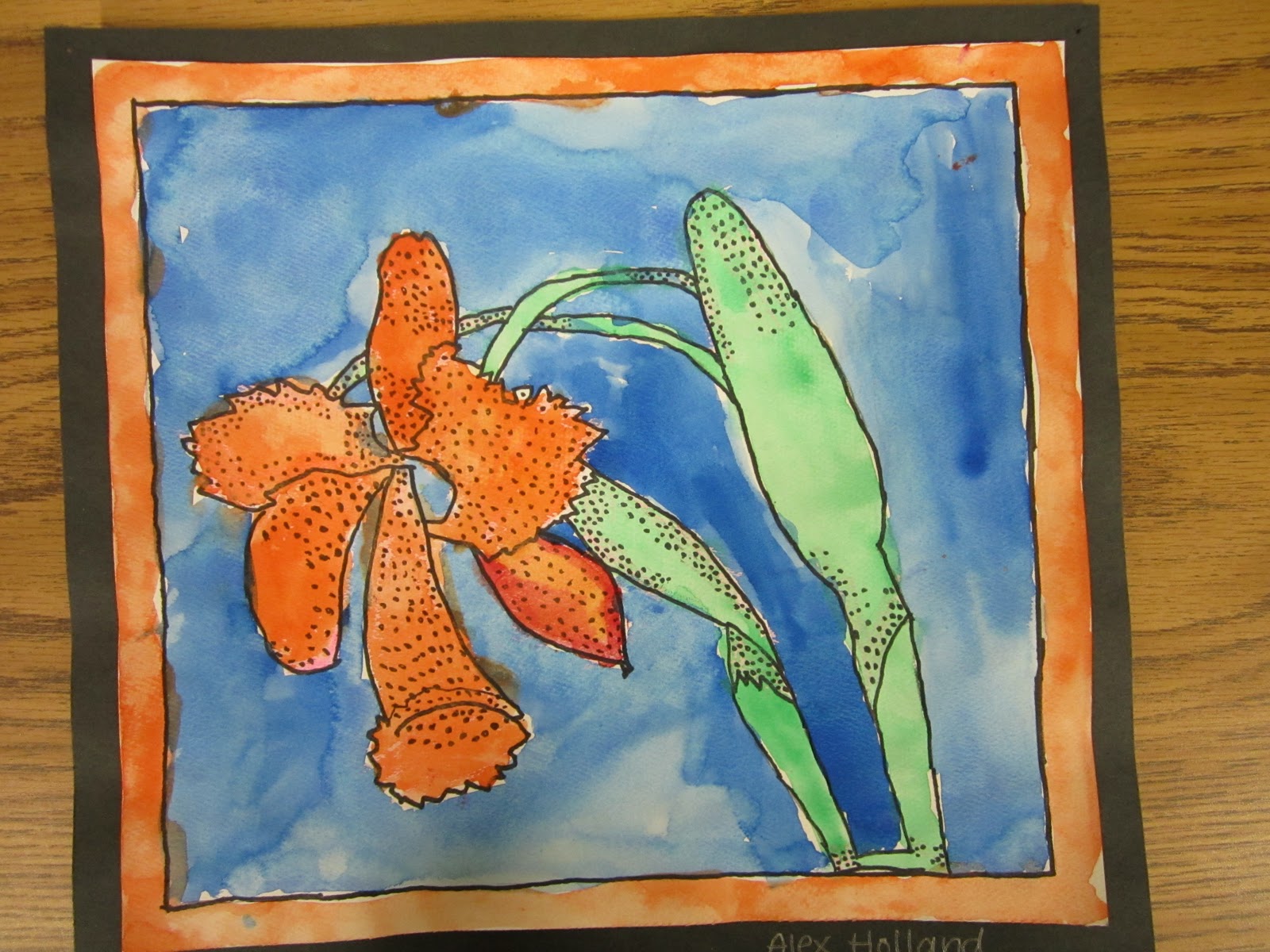 Lesson Plans Watercolor Crayon Resist Flowers