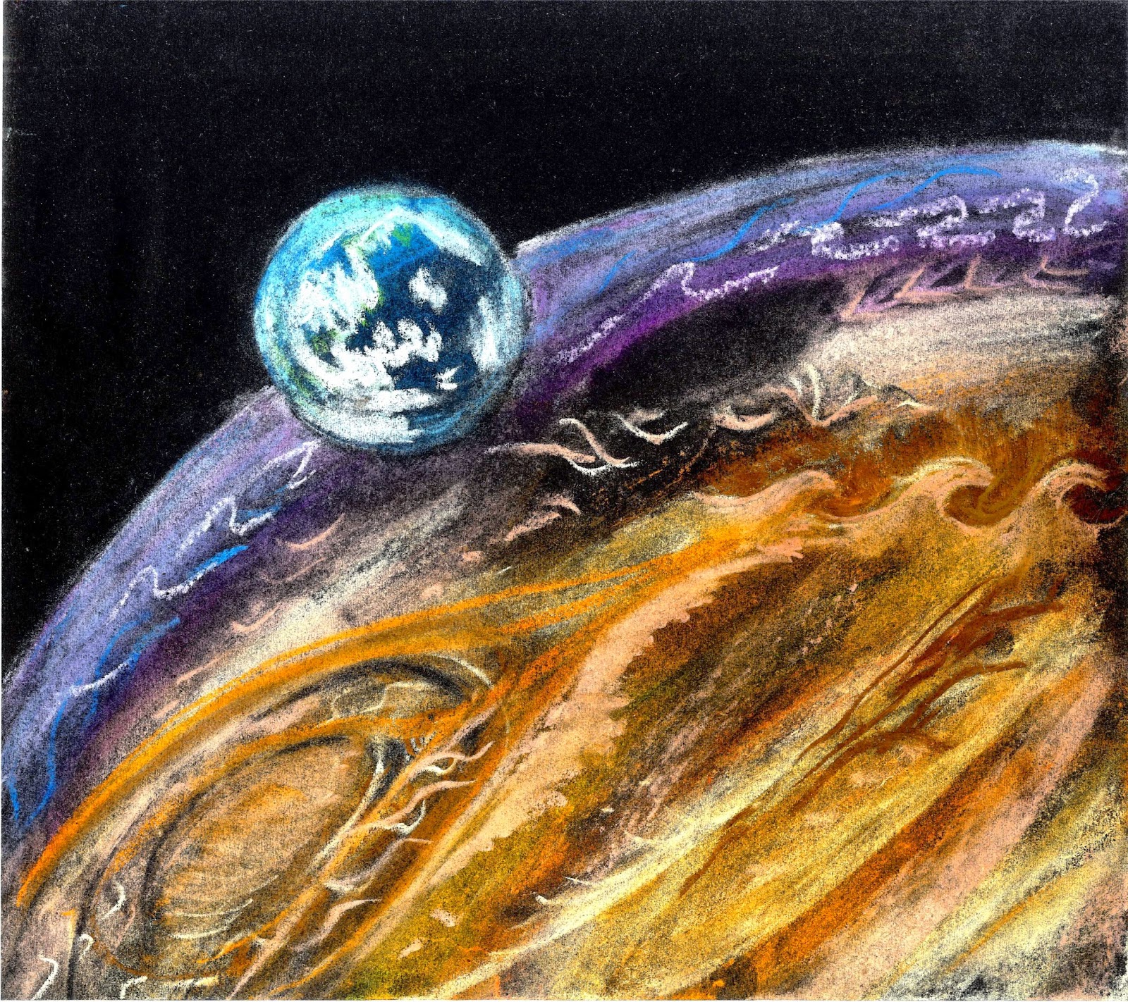 Illustrations by Vikki Bentham Illustrations in chalk.