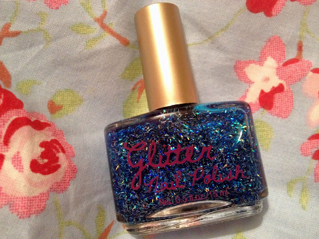 glitter, nail polish, blue, review, beauty