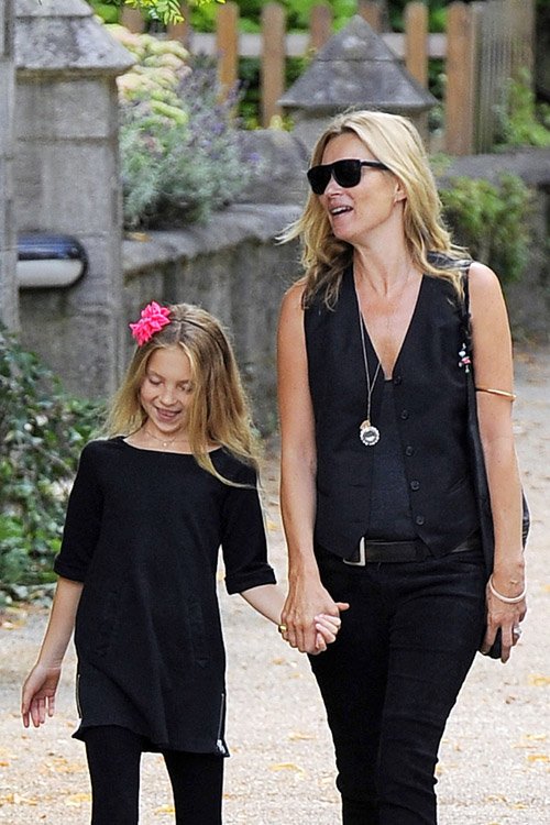 Model Sighting: Kate Moss Takes Daughter Lila Grace to Lunch - The