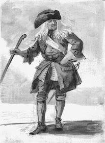18th Century man in tricorn hat
