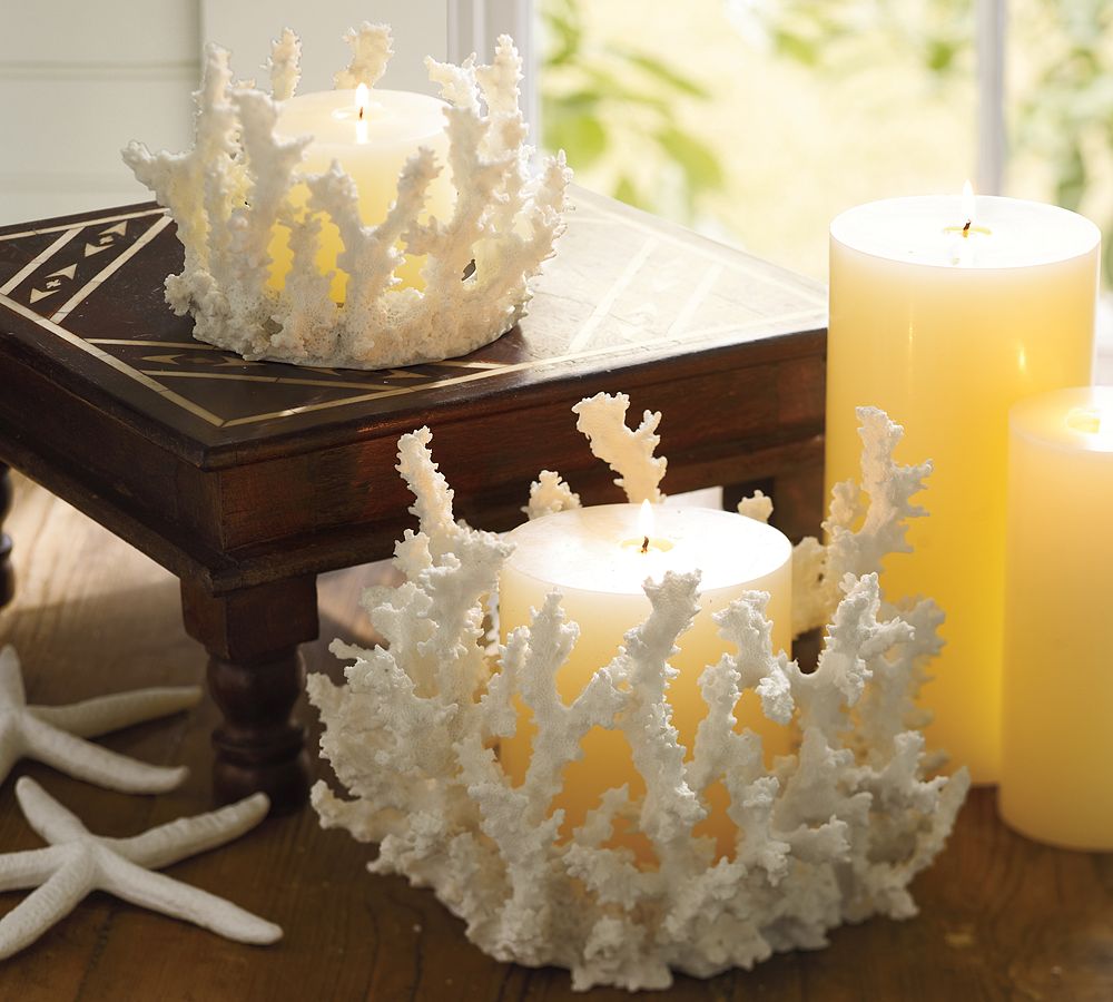 Shaped Coral Pillar Holders AllThingAbout