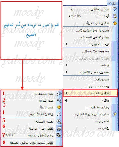 تدقيق الصيغة في الاكسل تدقيق الصيغة في الاكسل