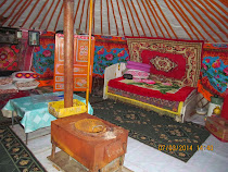 Interior of Homestead Ger, outside Ulaanbaatar, Mongolia