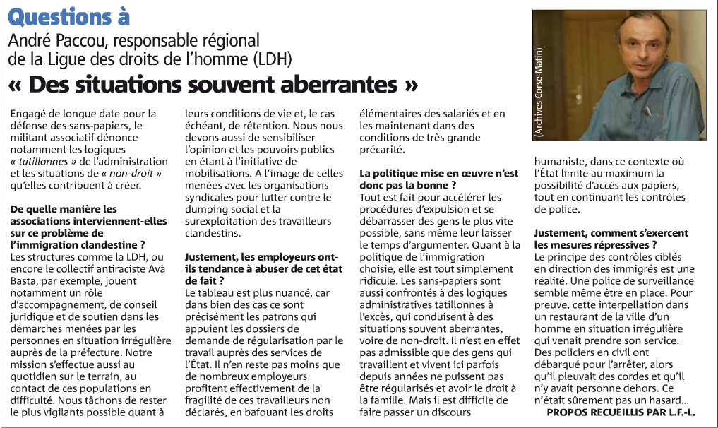 rencontre homme en corse