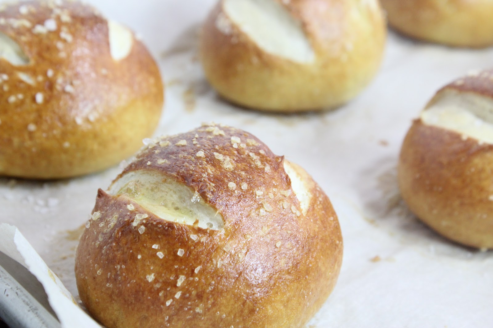 Thyme In Our Kitchen Pretzel Rolls
