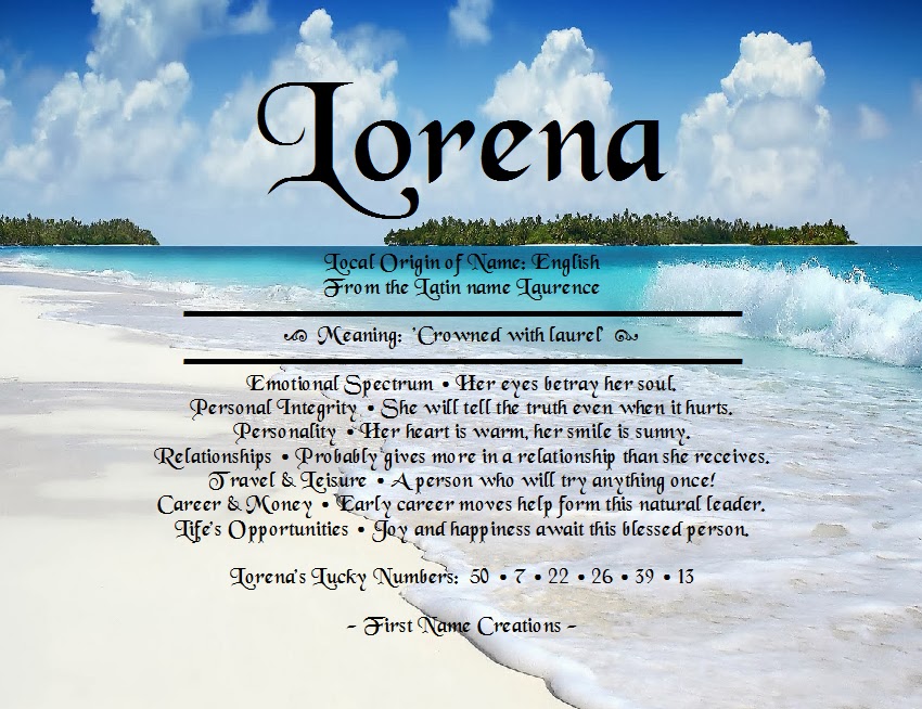 Lorena . . . Tell Me Your Name . . . Pinterest