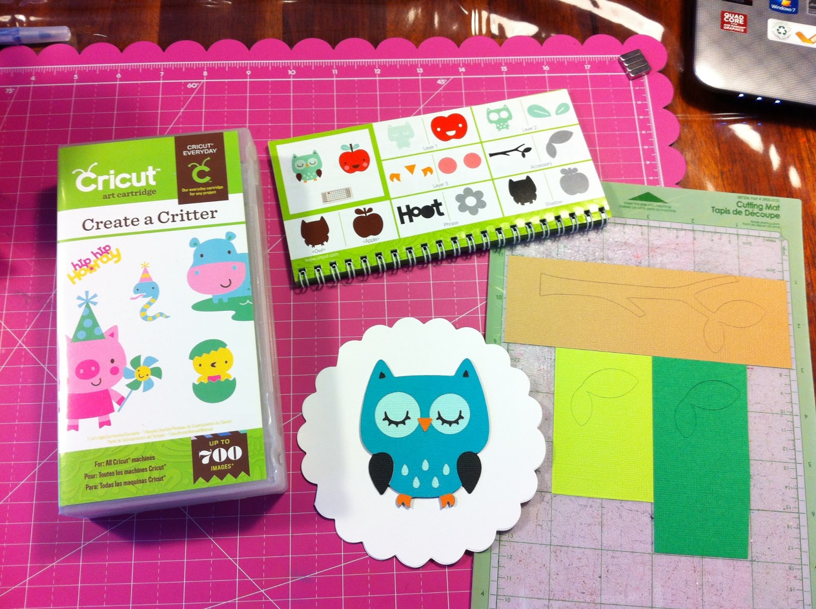 Pumpkin Spice & Everything Nice Owl Card Cricut Create.