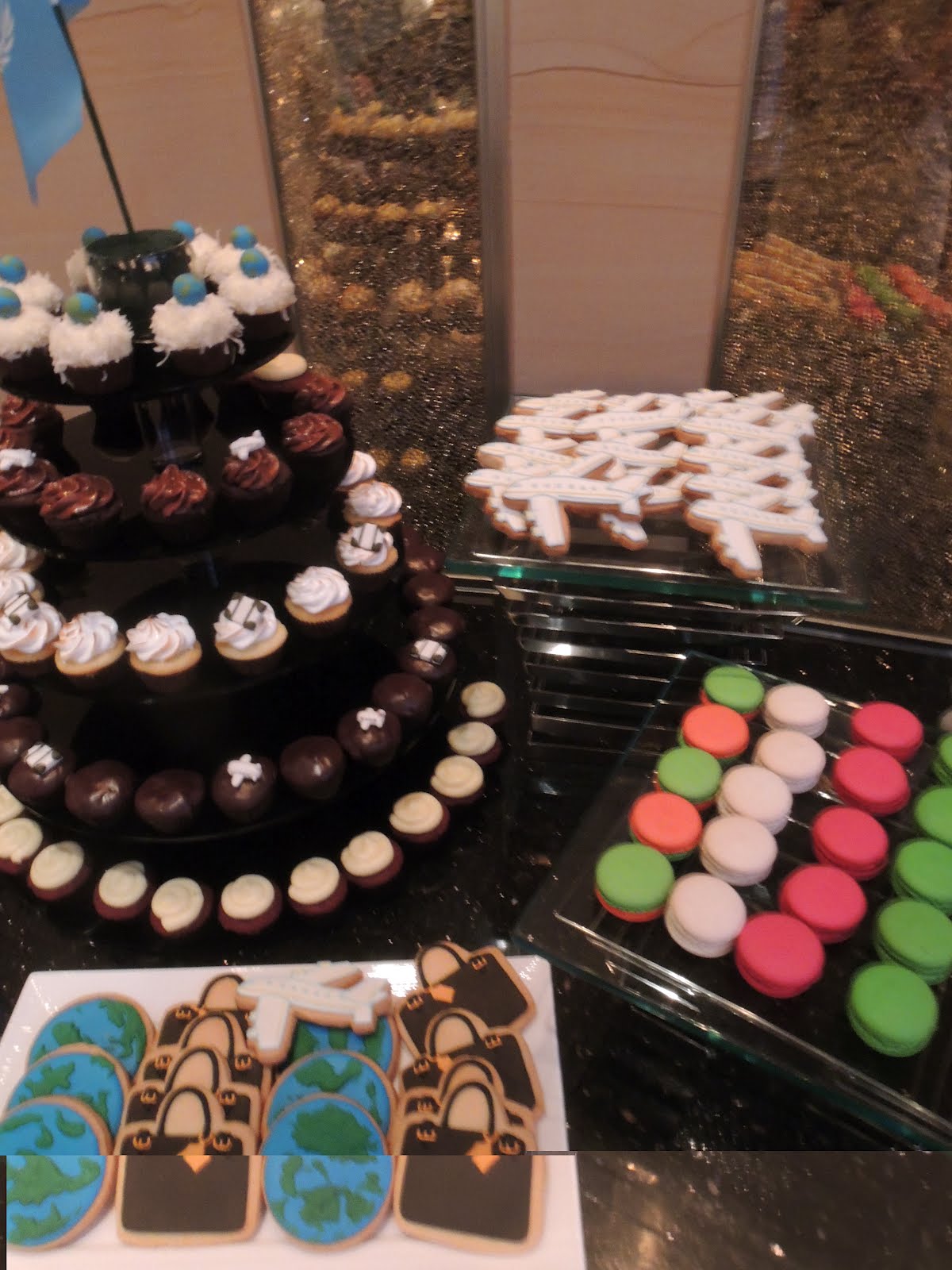 Sift Travel themed dessert table