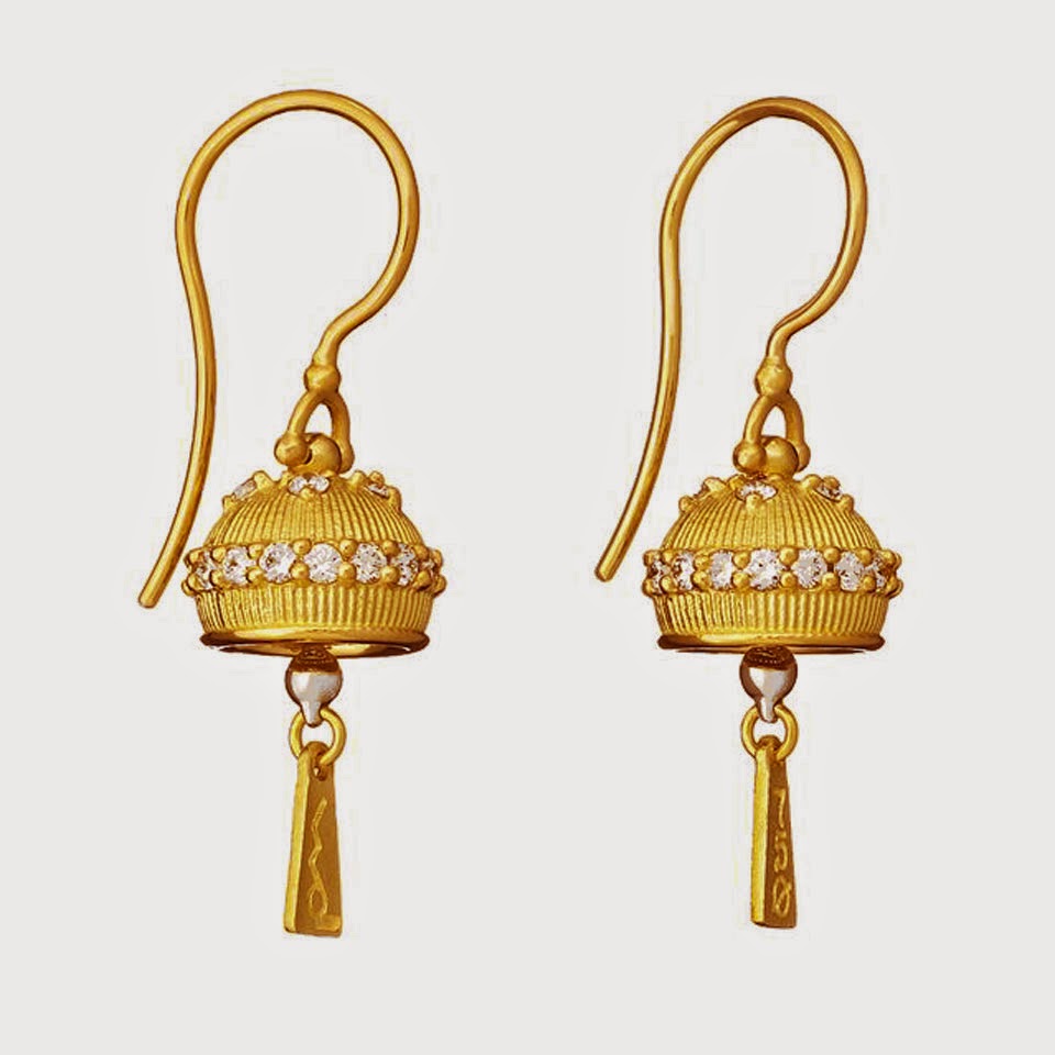Indian Gold Jhumka Earring Designs 2014-15 Wallpapers Free Download