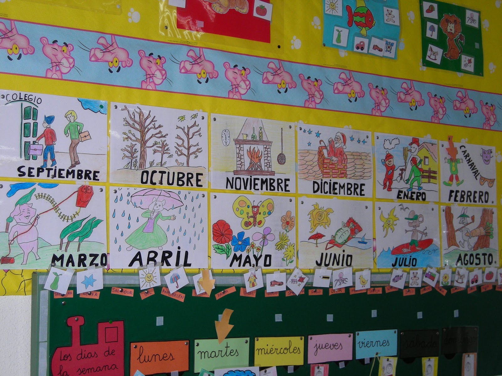 Maestra de Infantil: Carteles para los meses del año