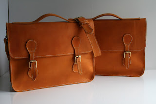 peach leather satchel