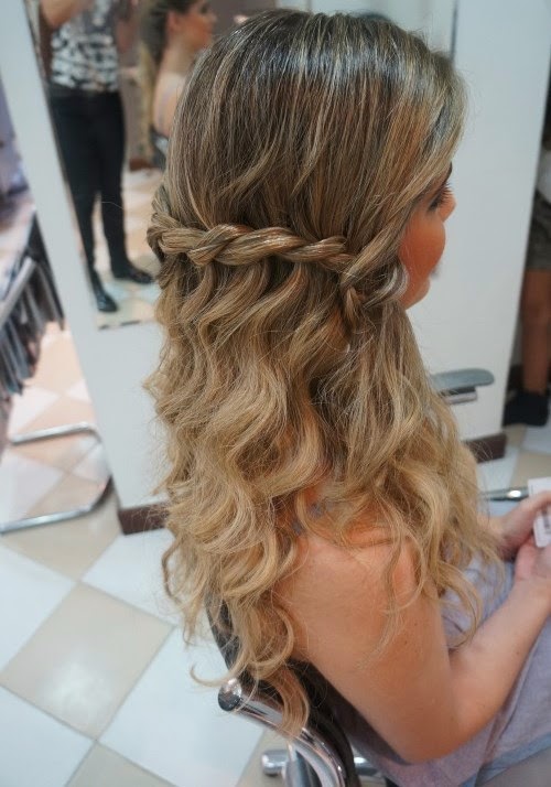 penteado de festa semi preso