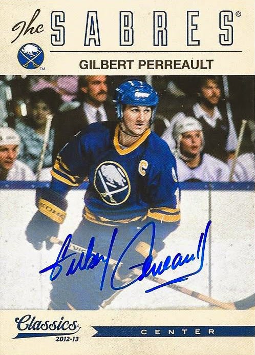 GIL PERREAULT 70'S AUTOGRAPHED SABRES JERSEY
