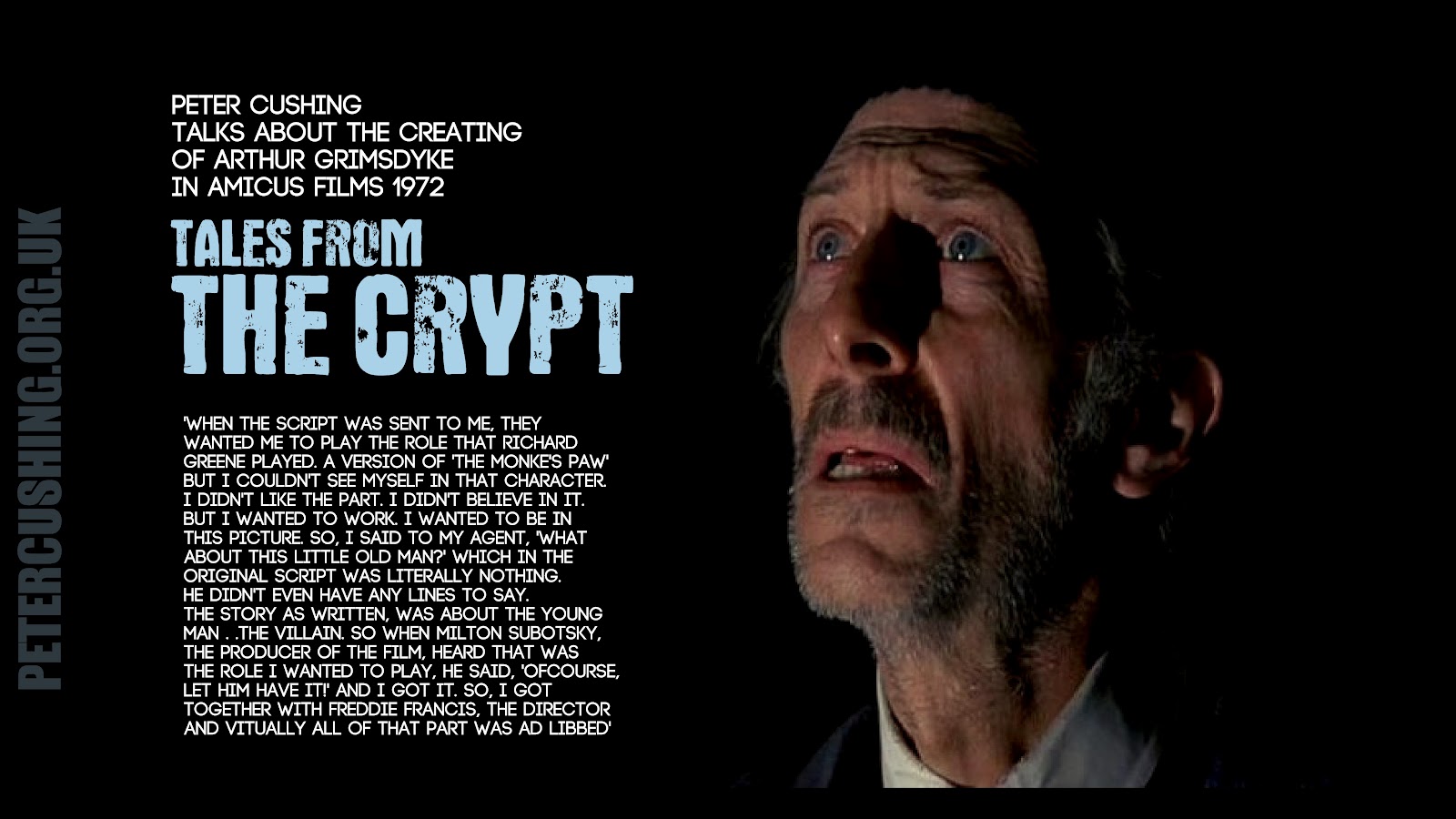 (PCASUK) PETER CUSHING TALKS ON